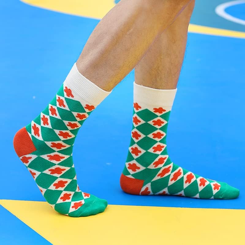 TOEJYJ Mens Fun Dress Socks, Pattern Funny Casual Socks Pack, Colorful Striped Cotton Novelty Socks Size 10-13 - Image 3