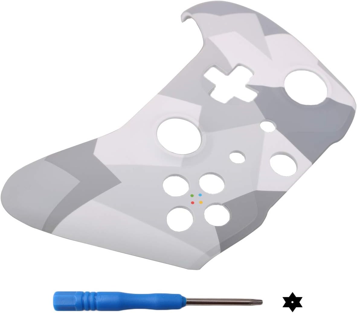 Front Shell Housing Case for Xbox One S & Xbox One X Controller DIY Customize Replacement Repair Kit Faceplate white camouflage