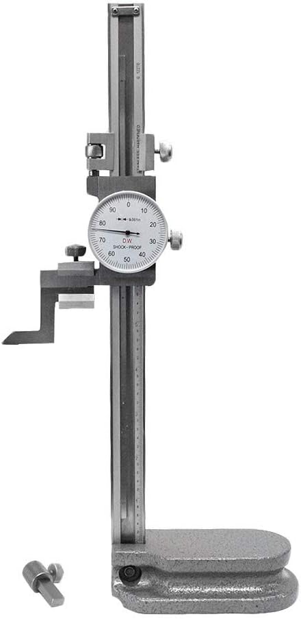8'' Dial Height Gauge Graduation .001'' Shock Proof Stainless Steel Height Gage