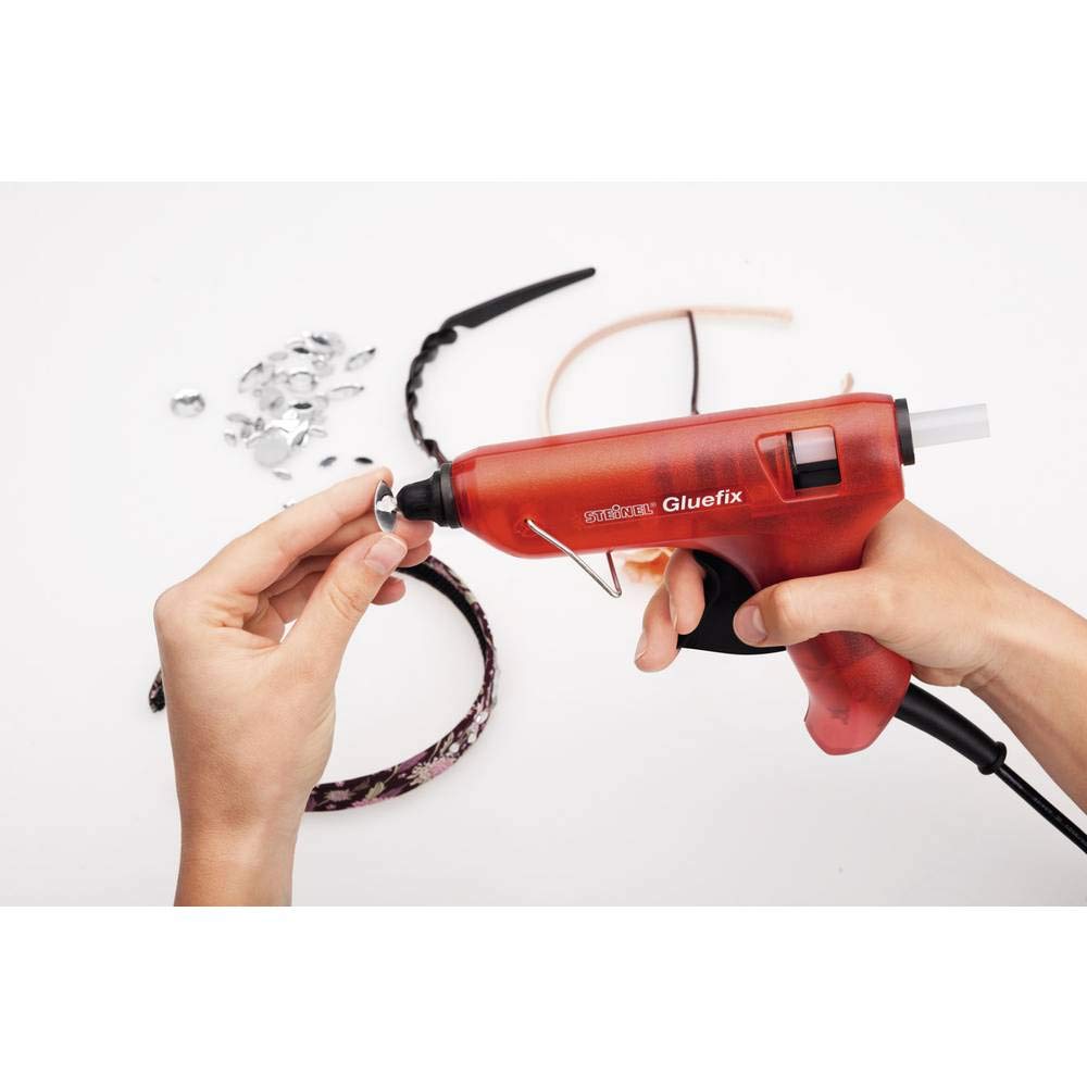 Steinel Gluefix Glue Gun, Electronic Temperature Control, incl. 2 Cristal Glue Sticks 11 mm, Warm-up time 7-8 min