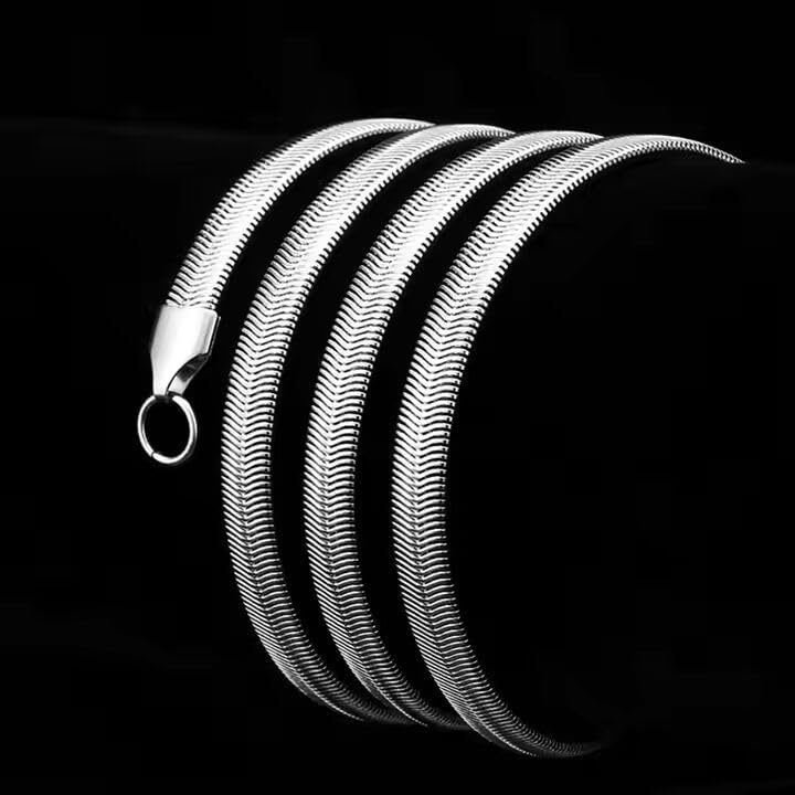 Image of THE MEN THING Chain for Men, Luxury Pure Titanium Steel Chain | Silver Stainless Steel Chain | Necklace Jewellery for Men & Boys