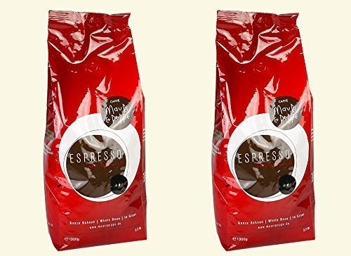 Mauri & Peppe Espresso 2x 1000g Ganze Kaffeebohnen - Original Italienisches Rösthandwerk für höchste Ansprüche! Kaffee, Cappuccino, Espresso, Latte Macchiato