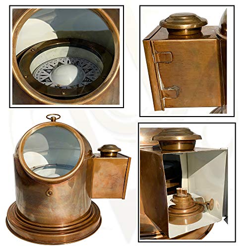 Vintage Ship's Binnacle Floating Dial Gimbals Compass A Sailor Nautical for Boat Sailor, Binnacle Antique Compass