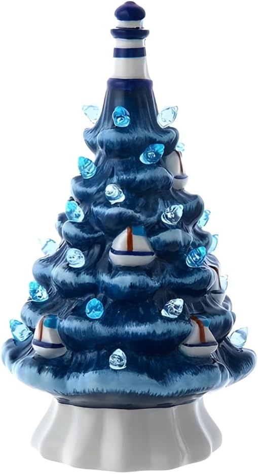 Kurt Adler 7.5-inch Ceramic Coastal Christmas Tree