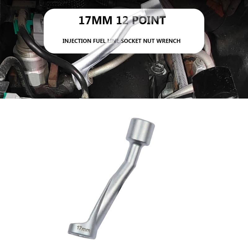 Miniatura 3 de Llave de tuerca de enchufe de línea de combustible de inyección de carril común de 12 puntos de 0.669 in para 12 "Dr Flare