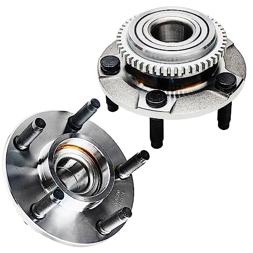 Image of Detroit Axle - Front Wheel Bearing Hubs for 1994-2004 Ford Mustang, Replacement 1995 1996 1997 1998 1999 2000 2001 2002 2003 Mustang Wheel Bearing and Hubs Assembly Set, Pair Hubs