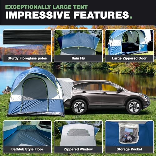 Carpa Camping SUV Universal para 2 Personas Gris y Azul miniatura 6