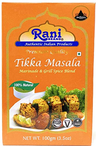 Rani Tikka Masala Indian 7-Spice Blend 3.5oz (100g) ~ All Natural, Salt-Free | Vegan | No Colors | Gluten Friendly | NON-GMO