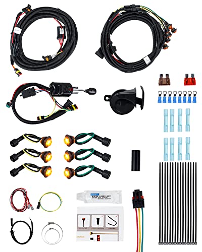 Image of NTHREEAUTO UTV Turn Signal Kit with Horn, Pre-Wired, Plug and Play UTV ATV LED Blinker with Rocker Switch, Hazard Light, Universal Street Legal Kit Compatible with Polaris, Ranger RZR XP Turbo