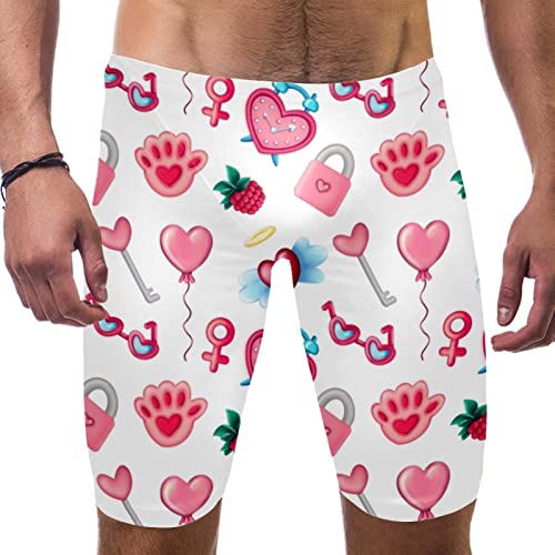 Short de bain pour homme rose cœur lock fini le maillot mouillé