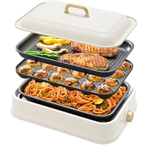 ECL ホットプレート 焼肉プレート グリル鍋 1200W Amazon | ECL ホットプレート 焼肉プレート グリル鍋 1200W 5