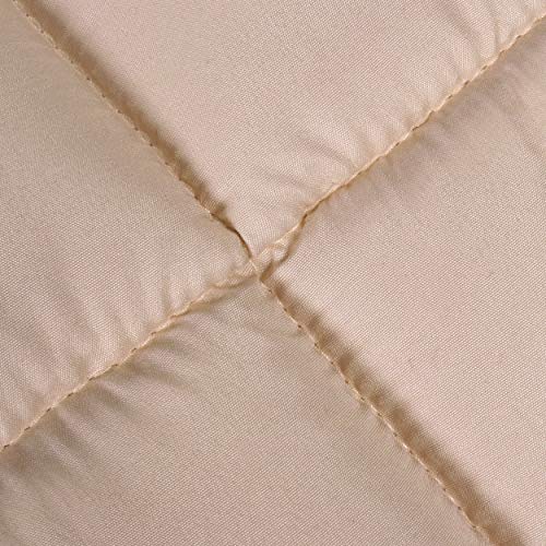 Image of Utopia Bedding Comforters 220 x 240 Size, All Season Duvet Insert, Down Alternative Box Stitched Bed Comforter with Corner Tabs, Machine Washable (Beige)
