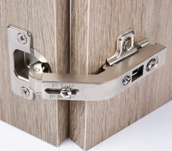 ANGSTROM 2-Pack Lazy Susan Cabinet Hinges – Full Overlay, 135° Clip-On, 3D Adjustable For Frameless Corner Cabinets