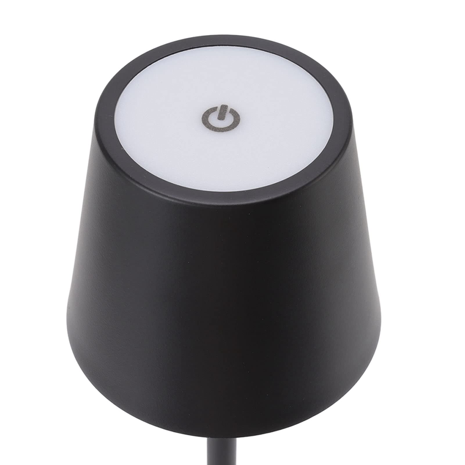 Lámpara de mesa LED de metal portátil, lámpara de escritorio de metal inalámbrica, lámpara táctil LED moderna, simple, recargable, alto brillo, interruptor táctil regulable, lámpara de me