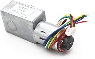 EdricShop for DC Motor Self-Locking Power Turbine Worm DC Gear Motor Encoder Geared Motor Low Speed Machine 12V24V - (Speed(RPM): 18Rpm; Voltage(V): 6V)