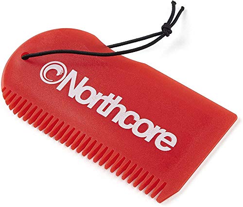 Northcore Surf Wax Comb Lija para Tabla, Adultos Unisex, Rojo (Rojo), Talla Única