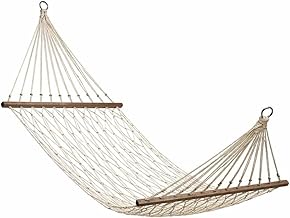 Macrame Cotton Hammock 270 x 80 cm (Useful Area 190 x 80 cm), Boho Style Net Hammock for Garden, Terrace, Indoor, Camping, Camper or Caravan
