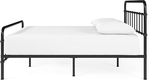 Miniatura 30 de Zinus Florence - Base de cama con plataforma de metal, base de colchón, no necesita somier, fácil montaje, blanco, tamaño matrimonial. Blanco,Negro