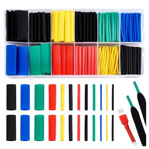 PH PandaHall 280pz Kit Guaine Termorestringenti Colorate 45mm Guaina Termorestringente per Cavi Elettrici Tubo Termorestringente 3~17mm di Larghezza per Lacci delle Scarpe e Isolamento