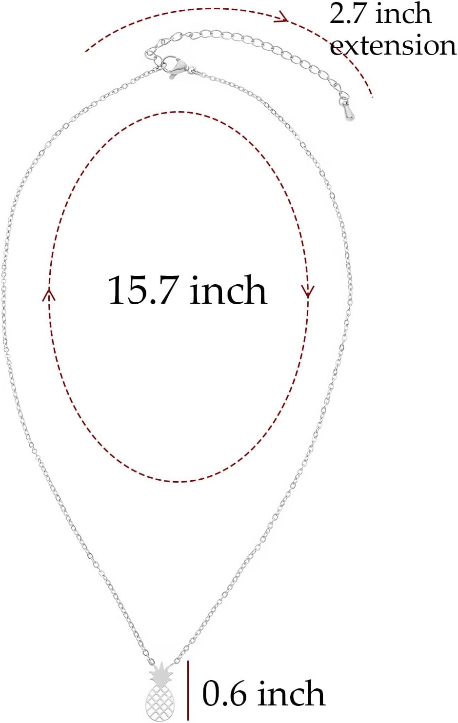 IVF Infertility Mom Pineapple Strength Necklace Fertility Wish Stress Relief Support Gift for Women - Image 3