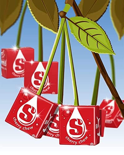 Holiday Special Str Burst Red Cherry Chewy Candy - 1.5 lbs - All Red Cherry Str Burst Fruit Chews - Single Flavor Soft Candy Assortment Sharing Size Bulk Family Pack - Individually Wrapped, 24 oz.