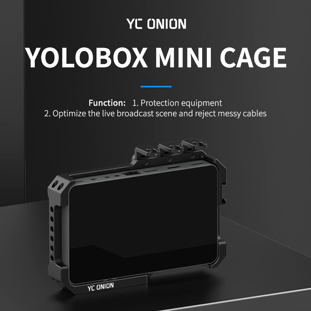 Cage Work for YoloBox Mini- Hergestellt aus Aluminiumlegierung, mit 3 Kabelclips, Leicht