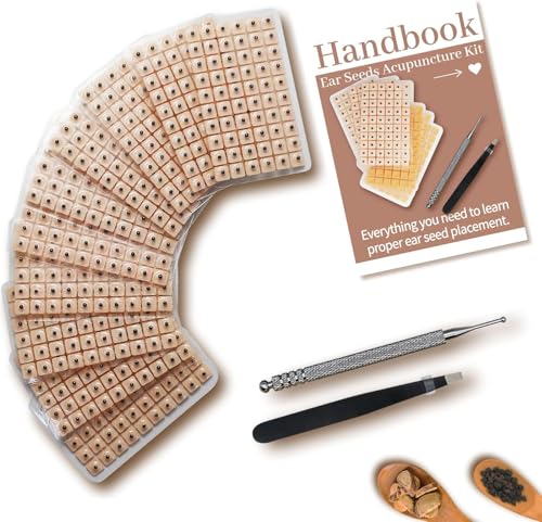 600-Piece Ear Seeds Kit – Natural Vaccaria Seeds for Auricular Acupressure – Complete...