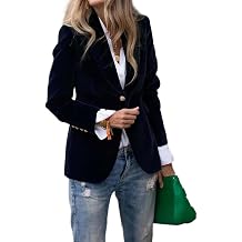 Womens Velvet Blazer Suit Jackets 2025 Business Casual Button up Fall Winter Outerwear Work Office Coats