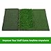 SkyLife Tri-Turf/Dual-Turf Golf Hitting Mat 16'' x 25'', Driving Chipping Putting Training Aids for Backyard Home Garage Outdoor Practice with TEEs (Tri-Turf (16'' x 25''))