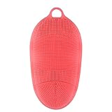 LattoGe Silicon Face And Body Brush, Bath Shower Brush,Skin Spa, Handle Scrubber, Shower Massage Brush,Hygienic,No Breeds Bacteria Growth, LFGB Standard Silicone,BPA-free, FDA-approved,(Pink)