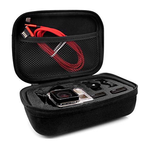 MyGadget Sac de Transport Compatible avec GoPro Hero 10 9 8 7 Xiaomi Yi - Malette de Rangement pour Action Camera & Accessoires - Etui portatif Bag Taille S