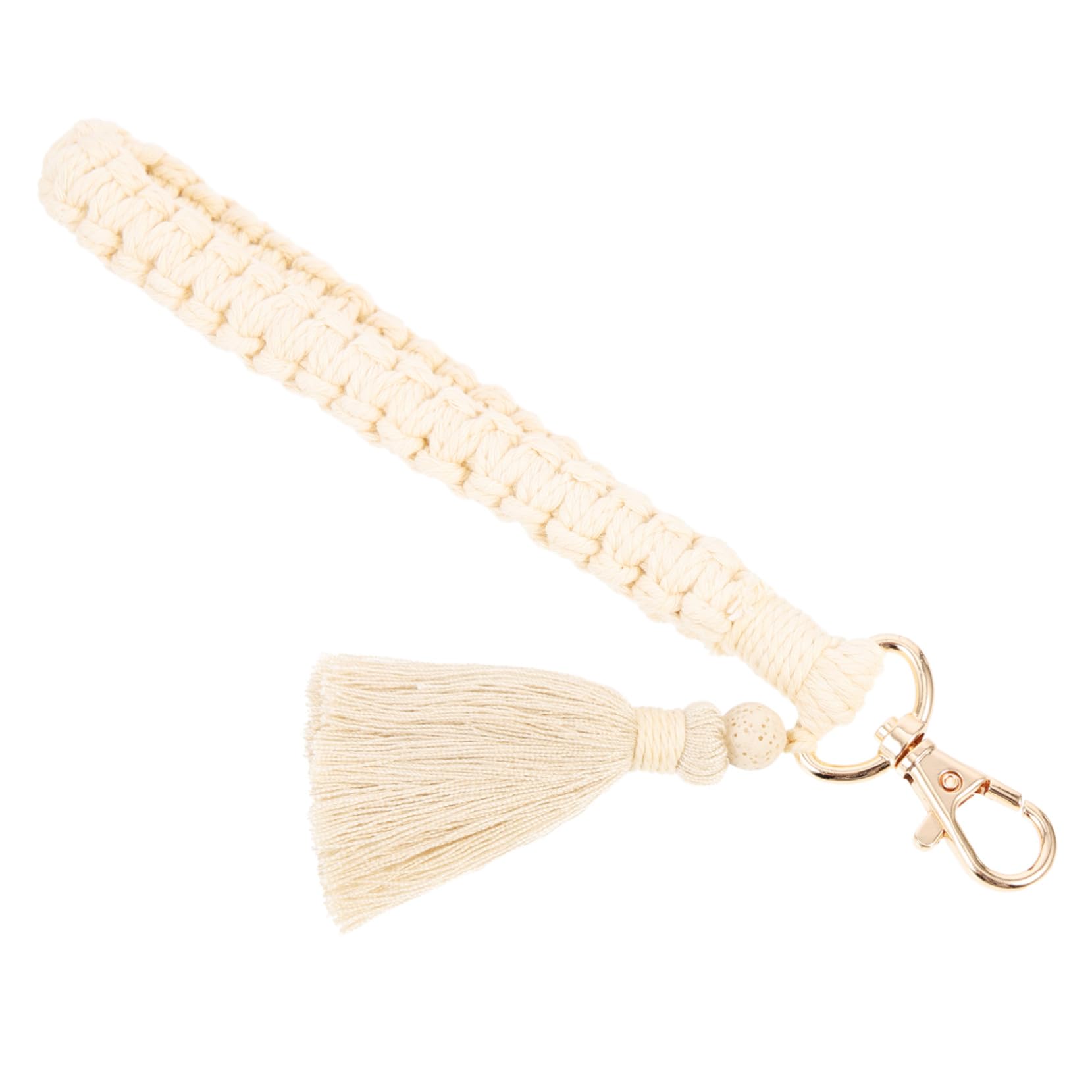 SHERCHPRY 2 llaveros de borla para mujer, cordón de muñeca, colgante de teléfono, llavero de macramé, llavero de langosta