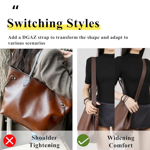 Image of DGAZ Vachetta Leather Crossbody Strap for Neverfullbag with Gift Box, Handmade DIY purse strap