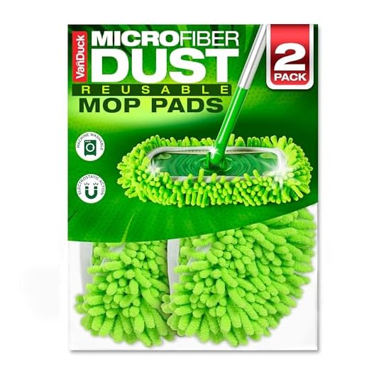 VanDuck Dust Mop Refill Compatible with Swiffer Sweeper Mop (2 Pack) - Microfiber Pet Heavy Duty Dry Cloth Refills - Reusable Mop Pad (Mop is Not Included)
