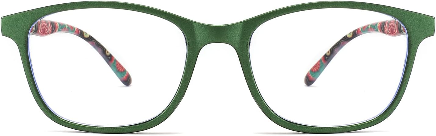 Lightweight Ladies' Square-Frame Blue Light Blocking Reading Glasses for Women Purple Plain light R1107 - Image 5