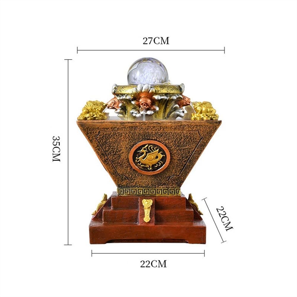 Fuente de Mesa Fuente de Riqueza Que invita a la Riqueza, Adornos de Escritorio, Decoraciones de Interior, Fuentes de Agua Zen Fuente de Agua Decorativa