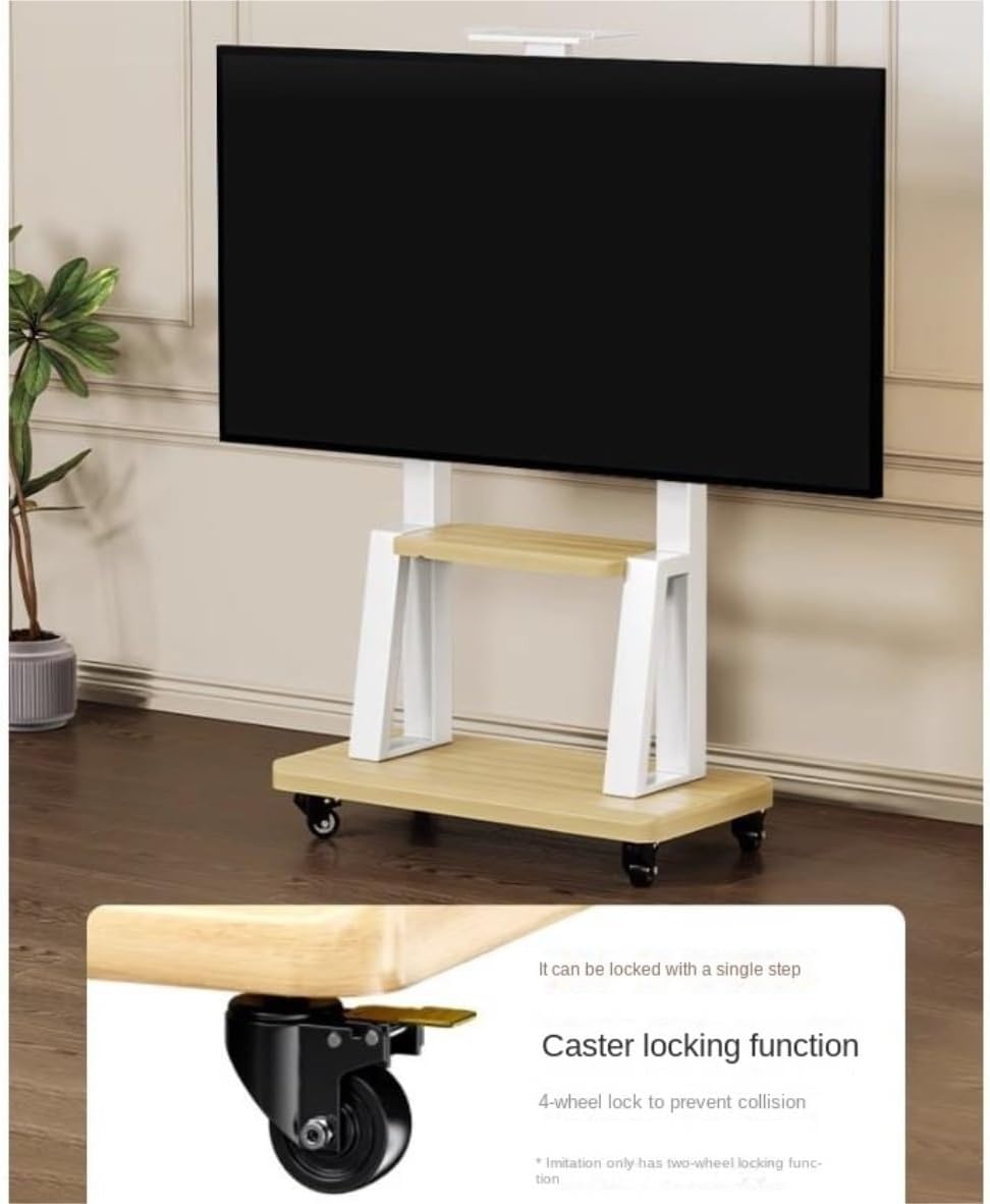 テレビスタンド tvスタンド 32-70インチテレビ用モバイルTVカート、最大281ポンドまで収納可能、高さ調節可能な金属製トロリー ユニバーサル テレビスタンド 寝室用テレビスタンド 32～70インチテレビ対応 モバイルテレビカート 最大281ポンドまで テレビブラケット 32- 70 ... テレビブラケット 32-70インチテレビ用モバイルTVカート、最大281ポンドまで収納可能、高さ調節可能な金属製トロリーTVスタンド