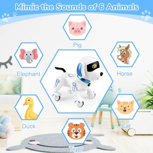 Britik Spielzeug für 8+ Jahre Mädchen Junge: Roboter Hund Ferngesteuert Spielzeug ab 8 9 10 11 12 Jahre Kinder Geburtstag Geschenkideen für Mädchen Junge Roboterhund Haustier Robot Kinderspielzeug