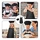 Kinder Schürze und Kochmütze Set,Verstellbare Kinder Kochschürze Kinderschürze für Jungen Mädchen 4-12Jahre,Schürze Kinders Schule,Malschürze,Bastelschürzen mit Taschen zum Kochen Backen Malen,Schwarz