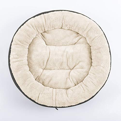 Loves-cabin-Round-Donut-Cat-and-Dog-Cushion-Bed-20in-Pet-Bed-for-Cats-or-Small-Dogs-Anti-Slip-Water-Resistant-Bottom-Super-Soft-Durable-Fabric-Pet-beds-Washable-Luxury-Cat-Dog-Bed-Dark-Grey