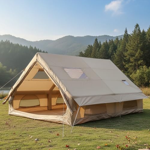 Carpa Inflable para Camping 4 Personas Beige miniatura 6
