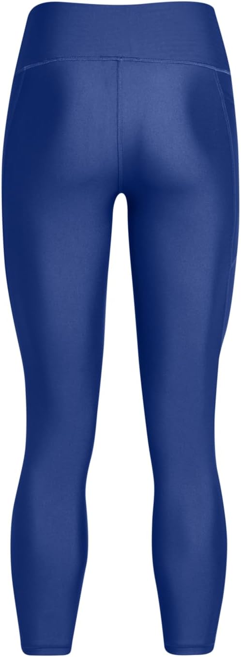 Under Armour Womens HeatGear Armour High Waisted Ankle No-Slip Leggings, (432) Tech Blue / / White, X-Small - Image 4