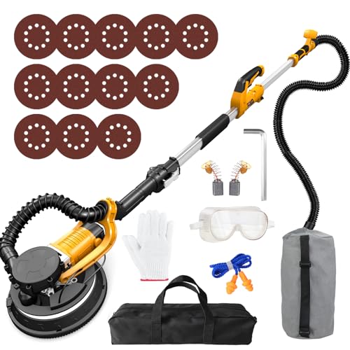 ZHJAN Ponceuse Girafe avec Système d'Aspiration, 880W, Pliable