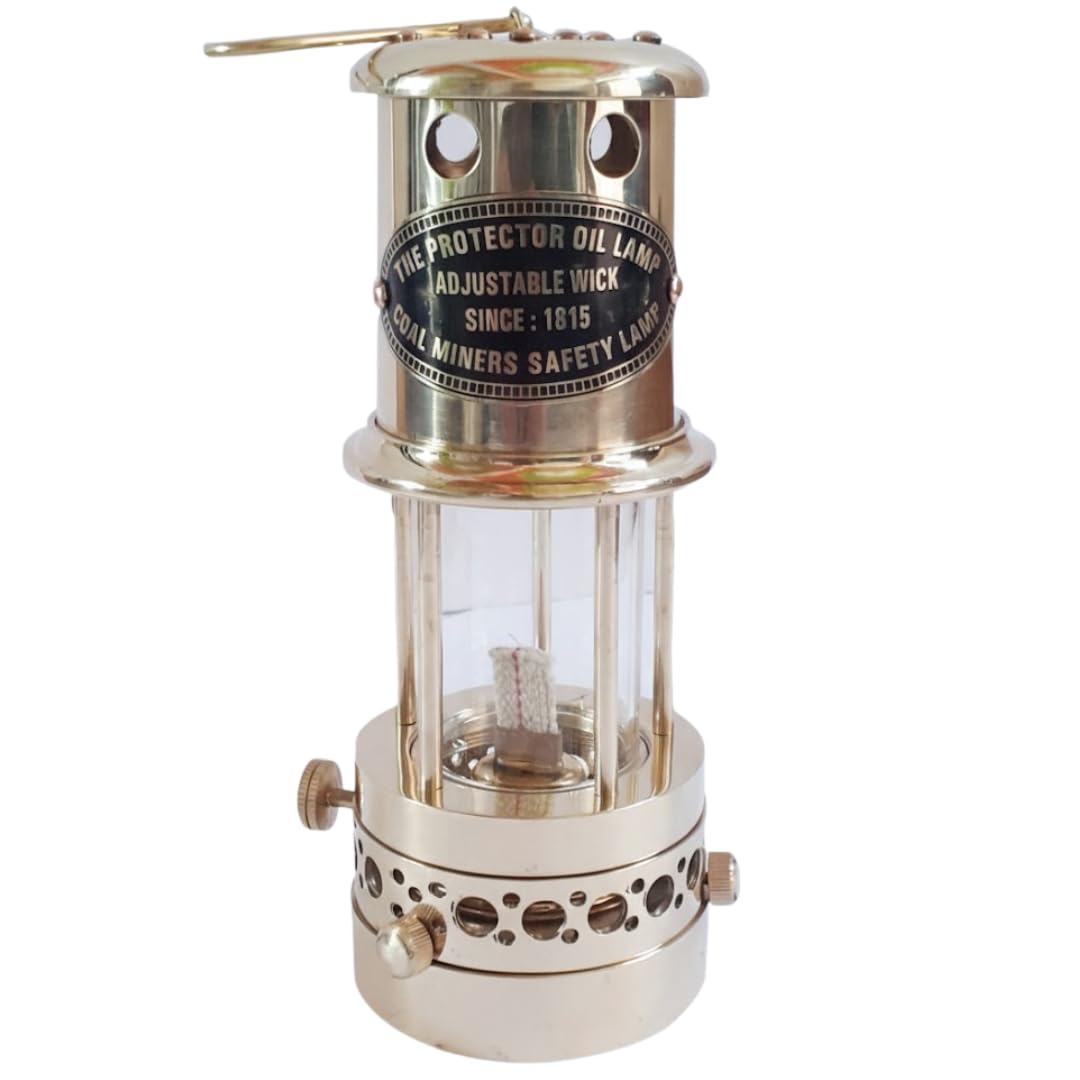 Solid Brass 100% Working Nautical Miner Lamp Oil Ship Lantern Maritime Gift