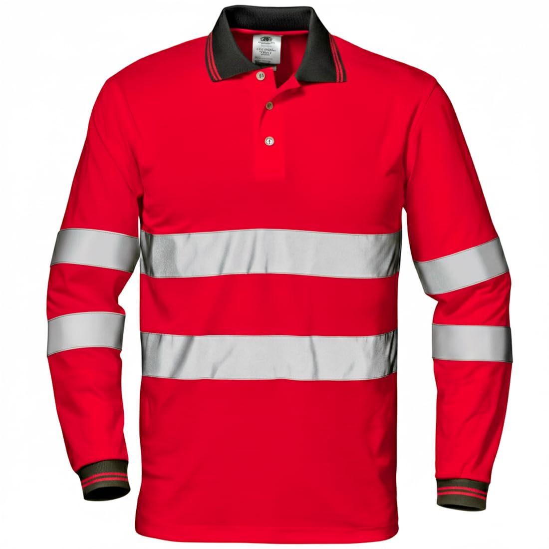 Sir Safety Polo Max Confort MC3815 – Polo da Lavoro Alta visibilità EN ISO 20471 Classe 3 Manica Lunga Rosso HV M
