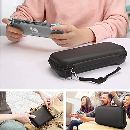 HEYSTOP Capa compatível com Nintendo Switch Lite, Capa Switch Lite + protetor de ecrã + cartão de jogos + 6 tampas de aderência para polegar