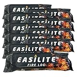 Instant Light Easilite Fire Logs - Pack of 10 Easy Lighting Wood FireLogs. Burns Approx. up to 2 Hours. Perfect for Open Fires, Fire Pits, Wood Stoves and Chimineas