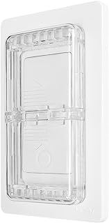 Light Switch Guard for Screwless Wall Plate, ILIVABLE Child Proof Self-Adhesive Rocker Switches Cover Prevents Kids or Accidental Turned On/Off Switch While Allowing Access (Clear, 2 Pack)
