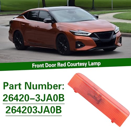 Lámpara de cortesía roja para puerta Nissan Altima 2013-2022 miniatura 2