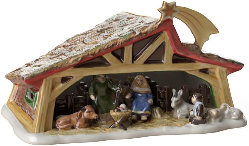 Villeroy & Boch Christmas Memory Manger, Multicolored,10.5x6.25x6.25 in, Nativity Scene